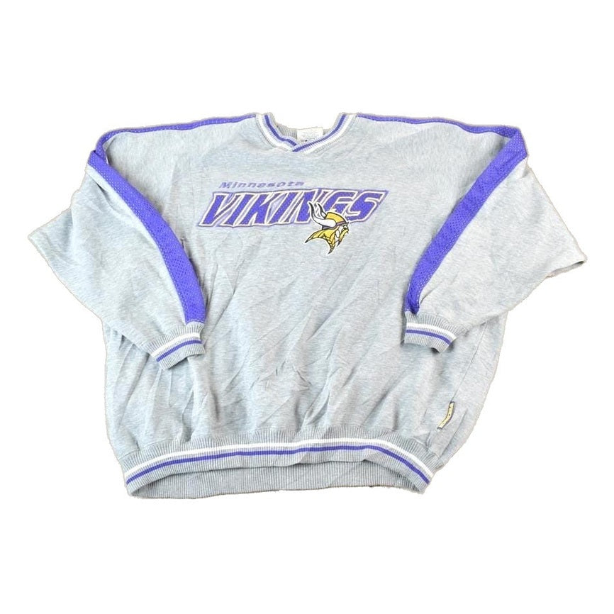 Vintage 1990s Minnesota Vikings Lee Sport Jersey Patch NFL Crewneck Sweatshirt Men's 2XL from propervintagecanada