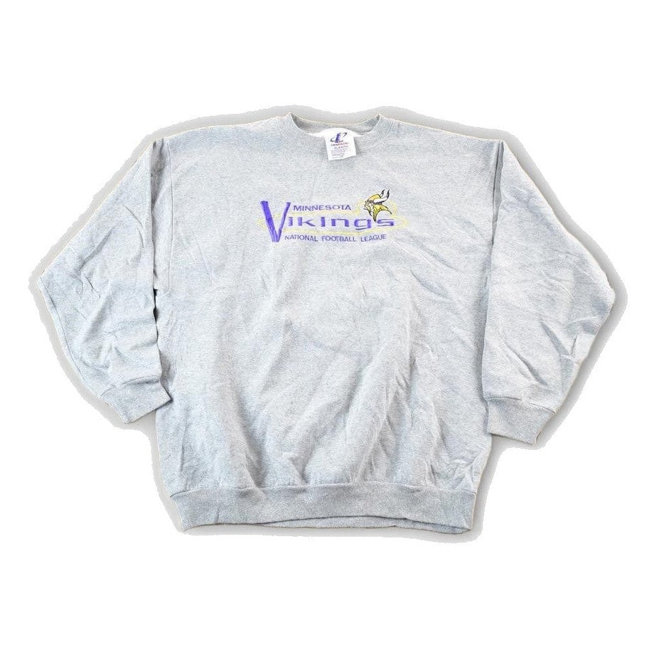 Vintage 1990s Minnesota Vikings Logo 7 NFL Crewneck Sweatshirt Mens XL from propervintagecanada