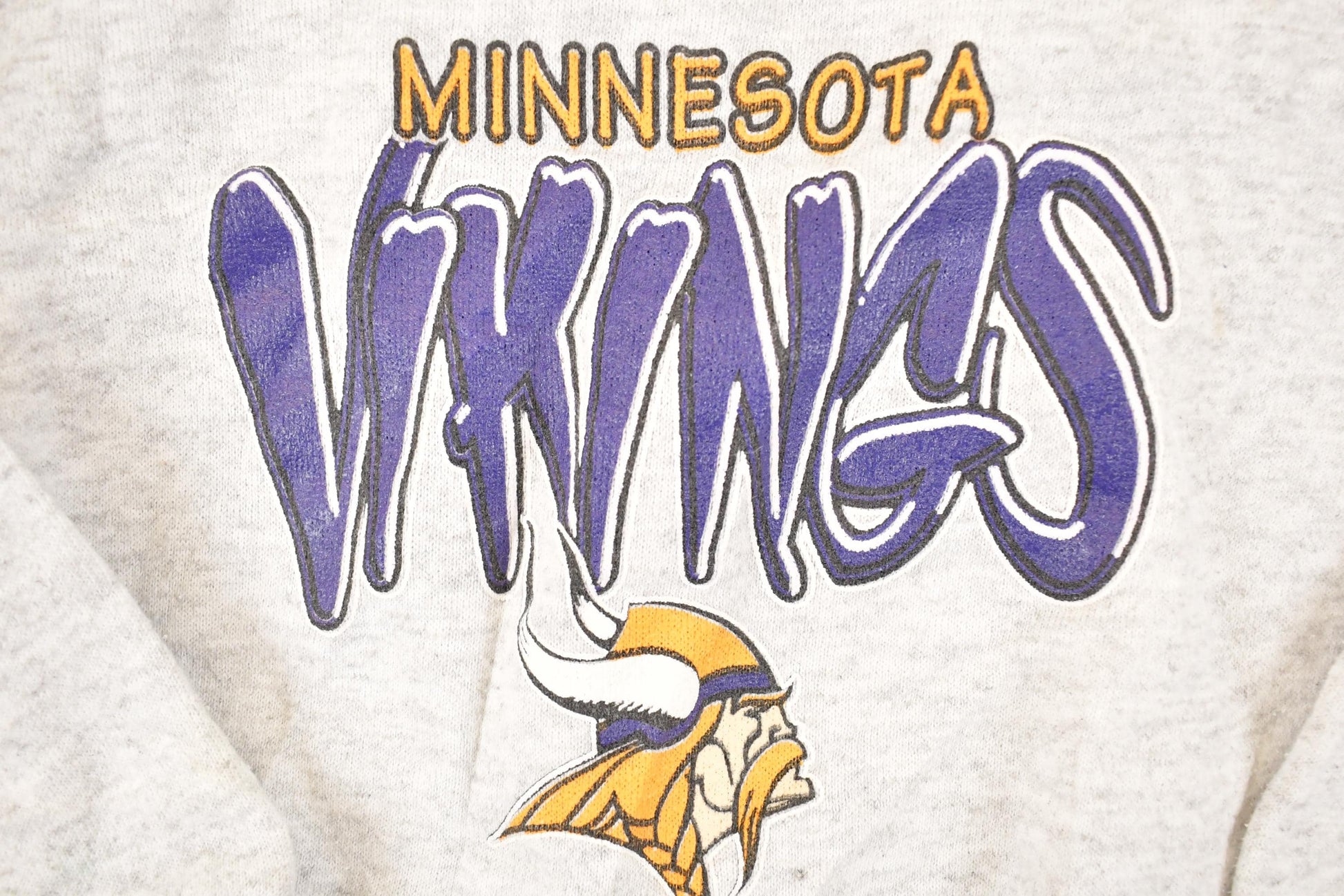 Vintage 1990s Minnesota Vikings Logo Athletic NFL Crewneck Sweatshirt Youth L from propervintagecanada