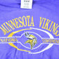 Vintage 1990s Minnesota Vikings Logo Athletic NFL Graphic Cropped T-Shirt Made In USA Women's M