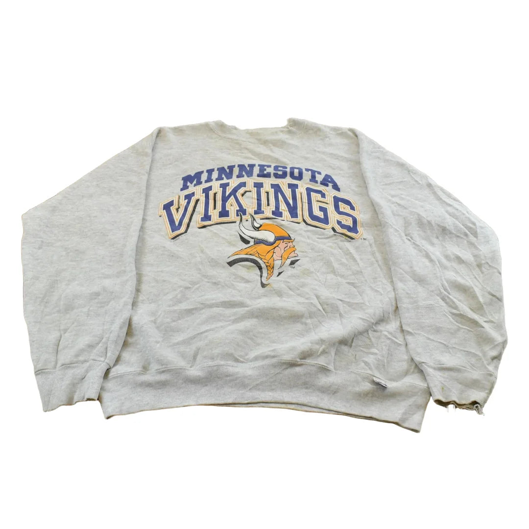 Vintage 1990s Minnesota Vikings NFL Crewneck Sweatshirt Men's Large from propervintagecanada