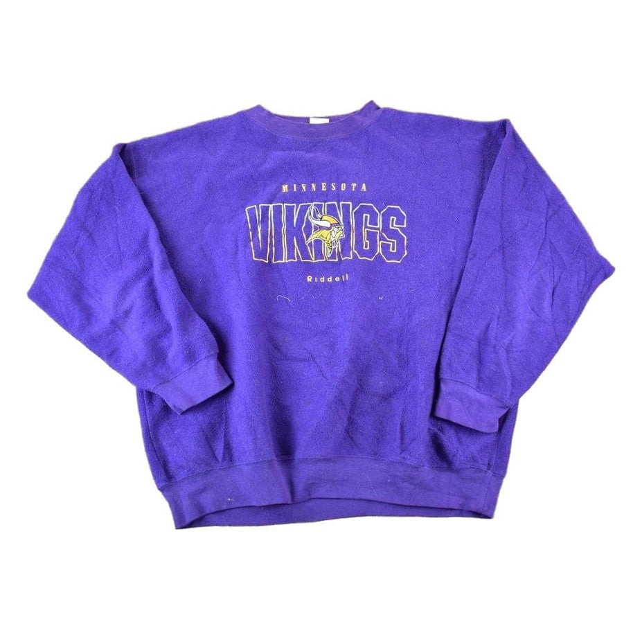 Vintage 1990s Minnesota Vikings NFL Embroidered Crewneck Sweatshirt Men's XL from propervintagecanada