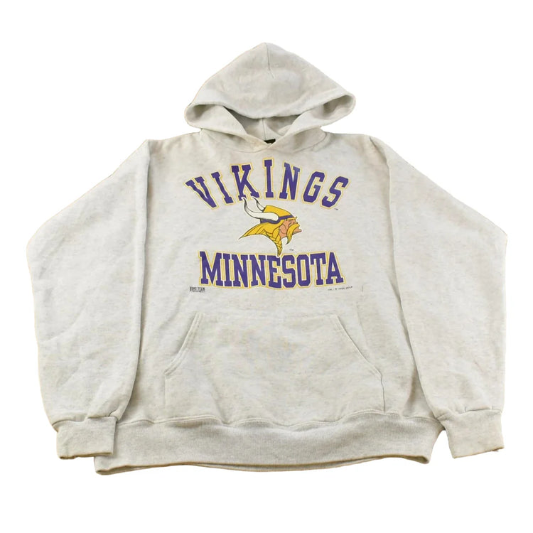 Vintage 1990s Minnesota Vikings NFL Hoodie Sweatshirt Men's L from propervintagecanada