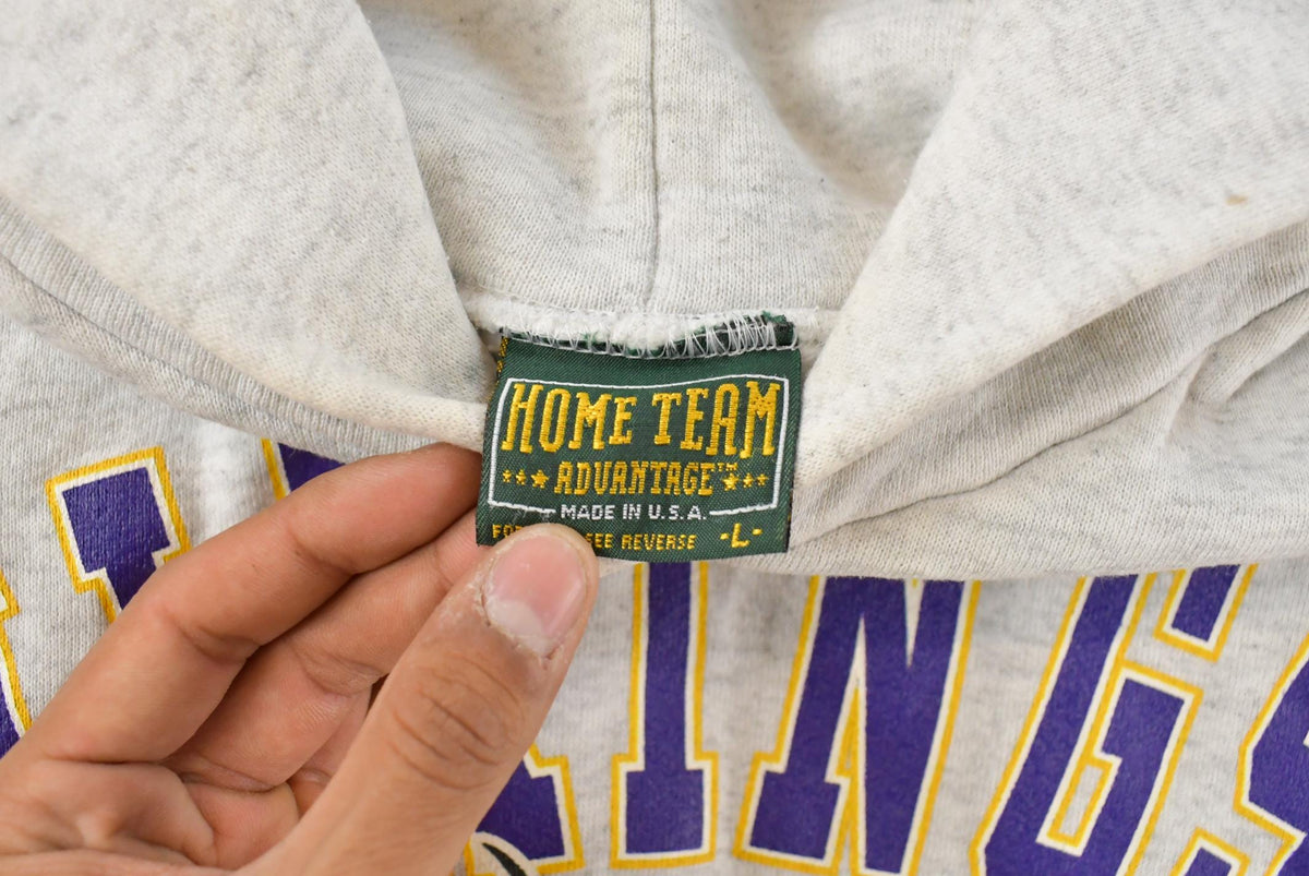 Vintage 1990s Minnesota Vikings NFL Hoodie Sweatshirt Men's L from propervintagecanada