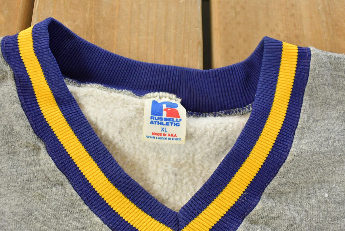 Vintage 1990s Minnesota Vikings NFL V Neck Sweatshirt Men's XL from propervintagecanada