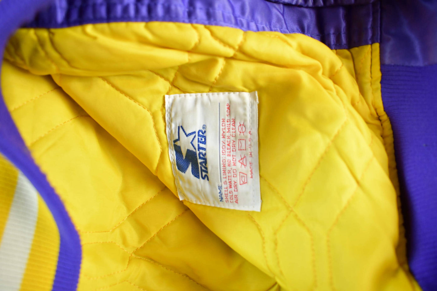Vintage 1990s Minnesota Vikings Team Starter Pro Line NFL Satin Snap On Jacket Men's XL from propervintagecanada