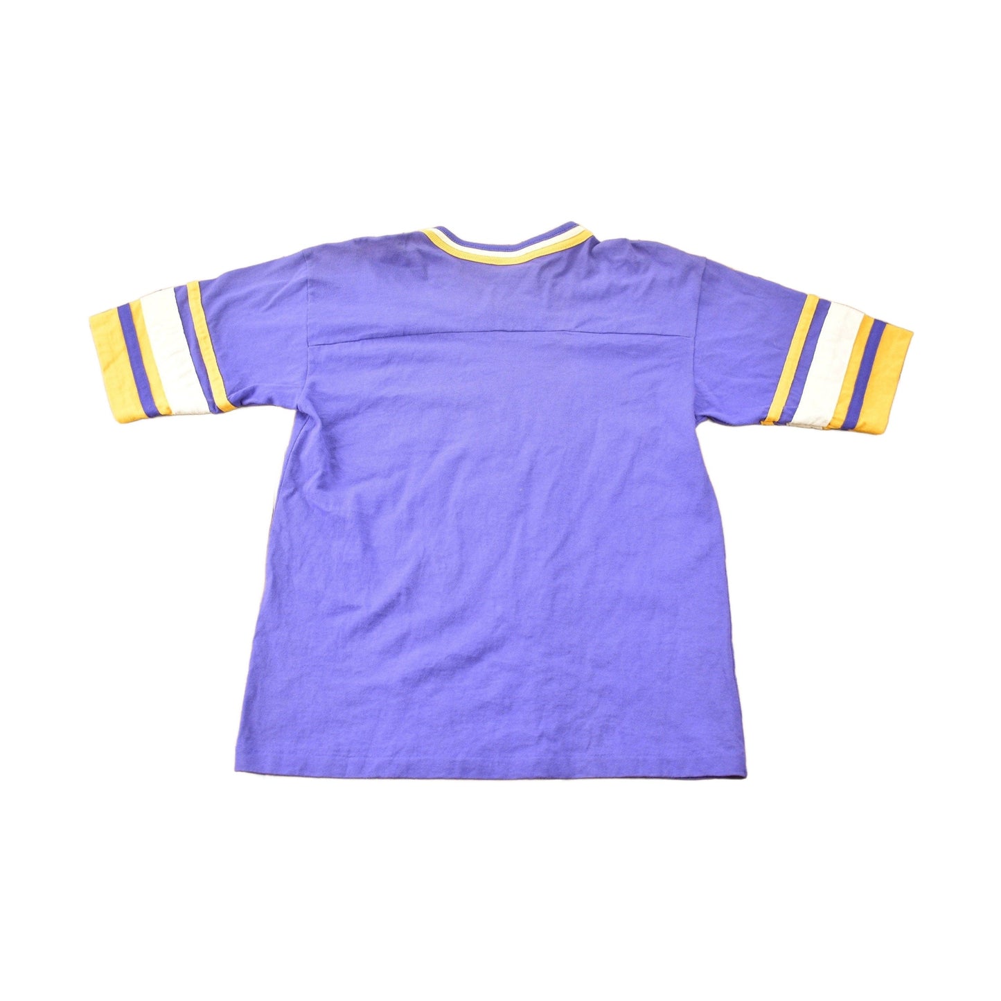 Vintage 1990s Minnesota Vikings V Neck Ringer NFL Graphic T-Shirt / NFL / 90s Streetwear / Sportswear / Single Stitch / Made in USA from propervintagecanada