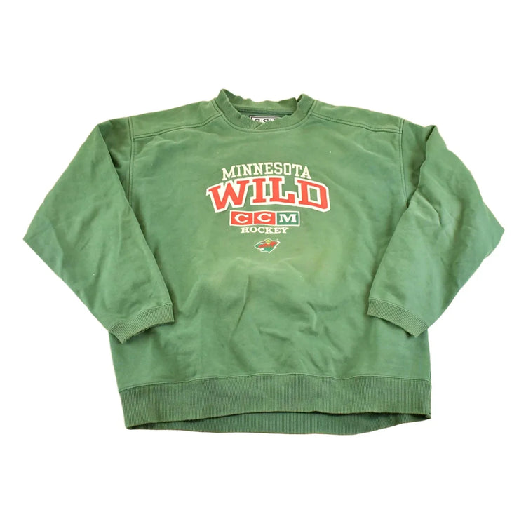 Vintage 1990s Minnesota Wild CCM Crewneck Sweatshirt Men's L from propervintagecanada