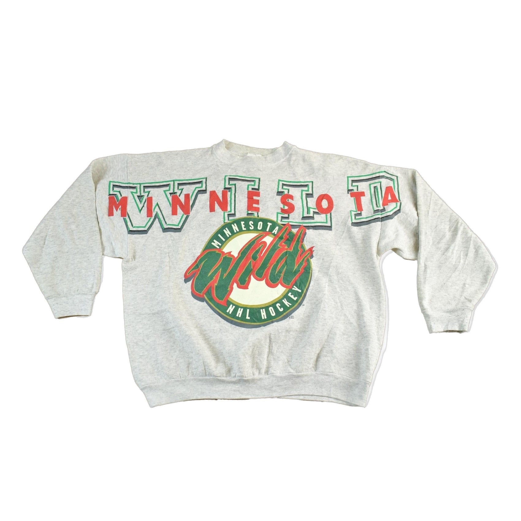 Vintage 1990s Minnesota Wild NHL Hockey Crewneck Sweatshirt Men's M-L from propervintagecanada
