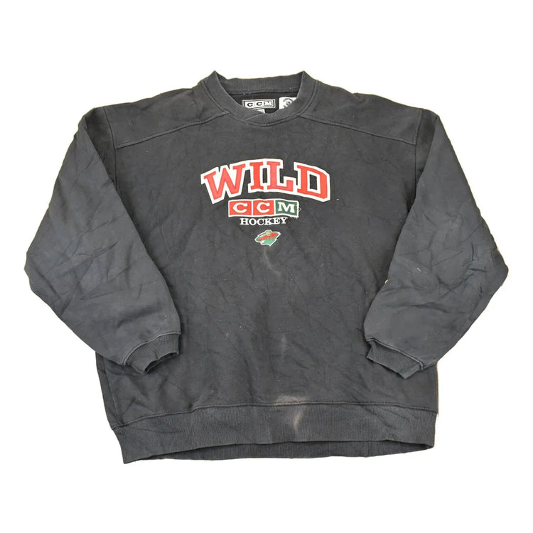 Vintage 1990s Minnesota Wild NHL Hockey Crewneck Sweatshirt Mens XL from propervintagecanada