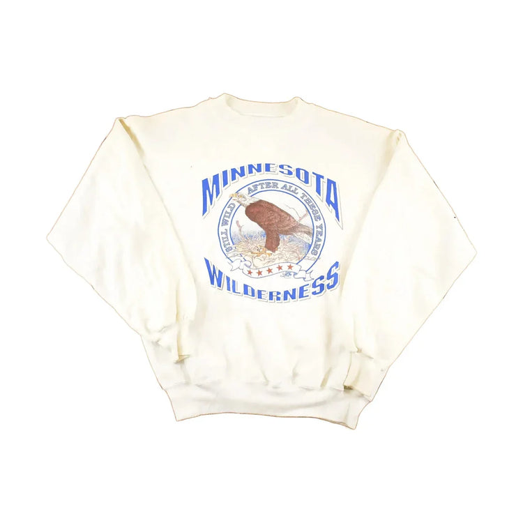 Vintage 1990s Minnesota Wilderness Bald Eagle Souvenir Crewneck Sweatshirt Men's L from propervintagecanada