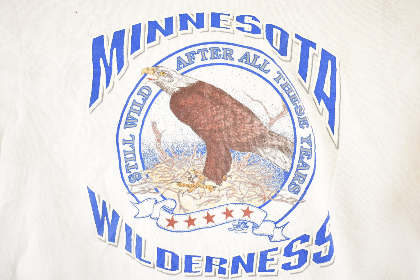 Vintage 1990s Minnesota Wilderness Bald Eagle Souvenir Crewneck Sweatshirt Men's L from propervintagecanada