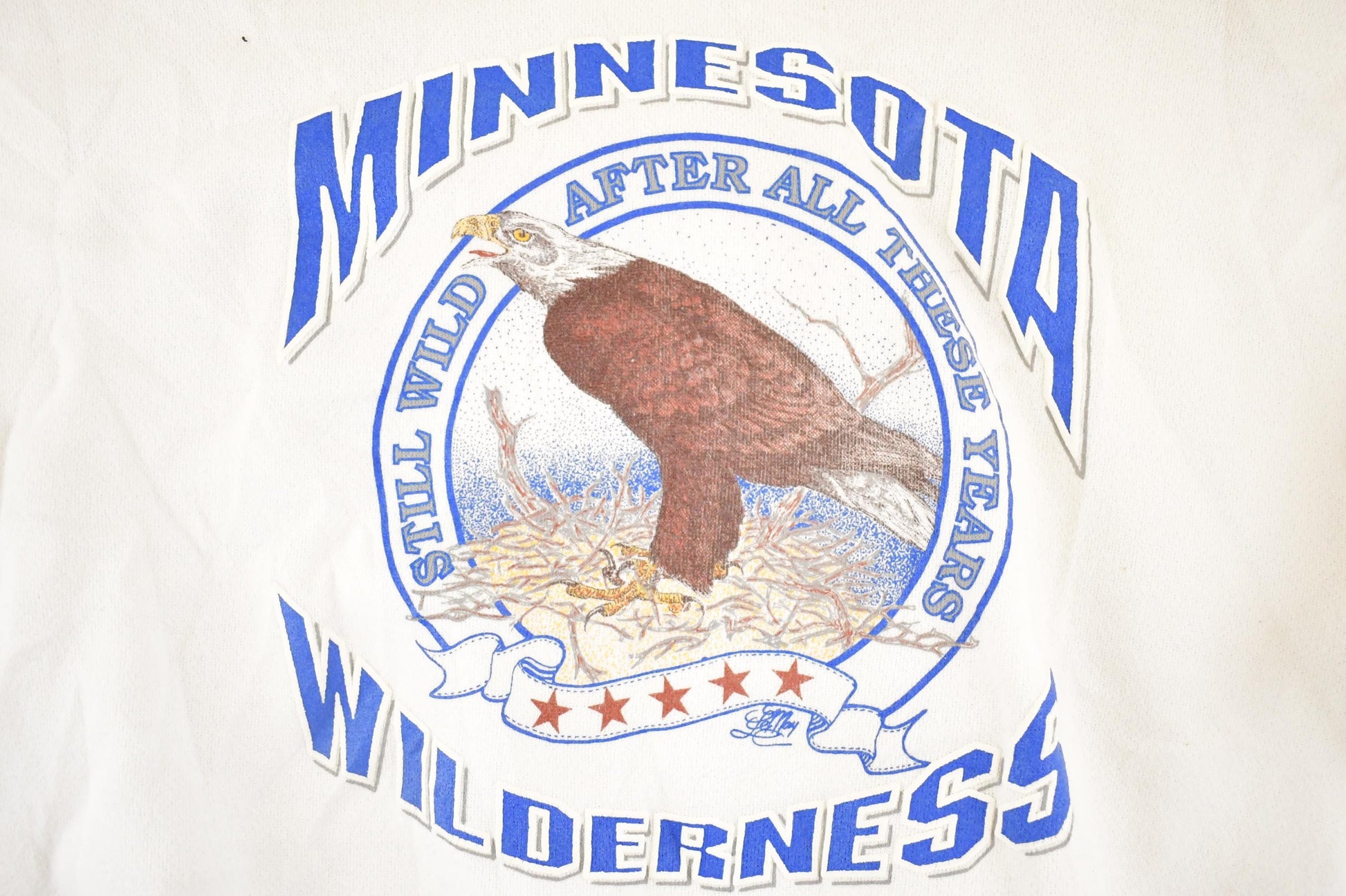 Vintage 1990s Minnesota Wilderness Bald Eagle Souvenir Crewneck Sweatshirt Men's L from propervintagecanada