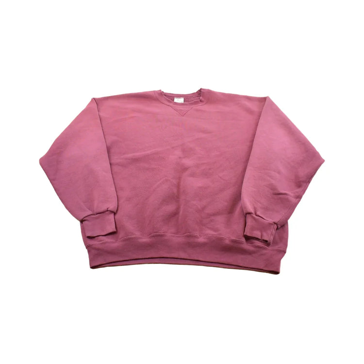 Vintage 1990s MJ Soffe Blank Red Crewneck Sweatshirt Men's from propervintagecanada