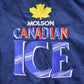 Vintage 1990s Molson Canadian Ice Leather Varsity Jacket Men's XL from propervintagecanada