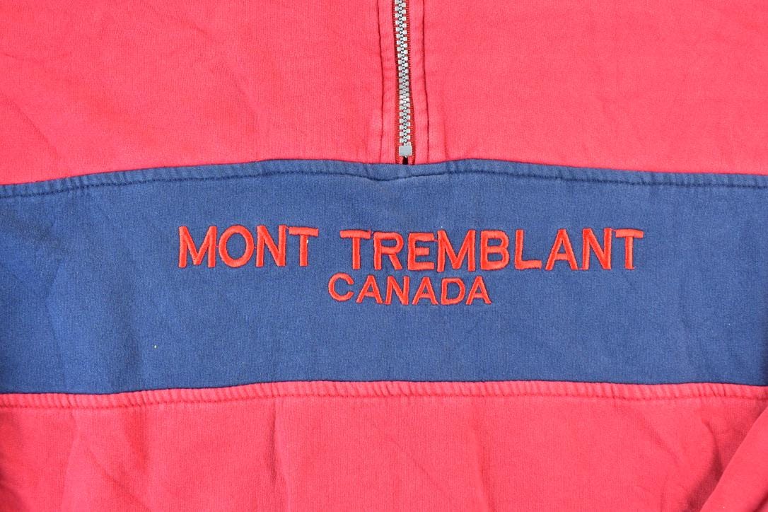 Vintage 1990s Mont Tremblant Quarter Zip Souvenir Crewneck Sweatshirt Men's XL from propervintagecanada