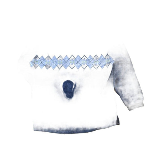 Vintage 1990s Montage Collection Collared Argyle Print Crewneck Sweatshirt Mens M from propervintagecanada