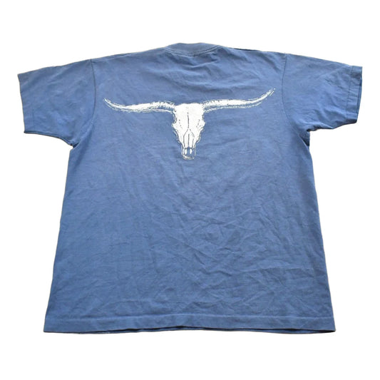 Vintage 1990s Montana Steer Skull T-Shirt Men's L from propervintagecanada