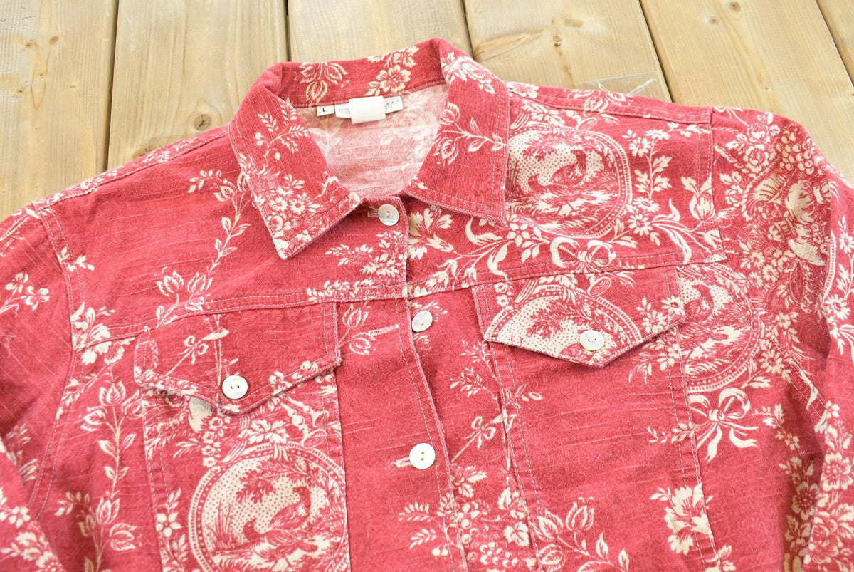 Vintage 1990s Monteray Bay Lightweight Trucker Jacket Women's L from propervintagecanada
