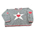Vintage 1990s Monterey Bay Heart Star Cotton Knit Pullover Sweater Women&