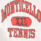 Vintage 1990s Monticello Tennis Graphic Print University Crewneck Sweater Men's L from propervintagecanada