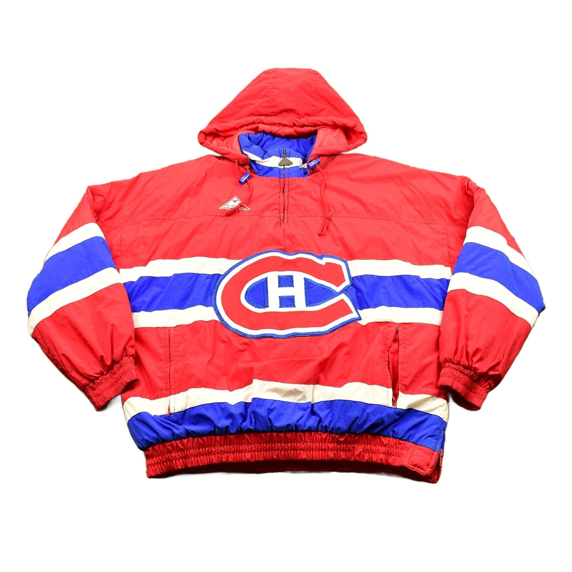 Vintage 1990s Montreal Canadiens NHL Apex One Quarter Zip Puffer Jacket Men's Large from propervintagecanada