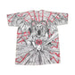 Vintage 1990s Morbid Rags Demon Graphic All Over Print T-Shirt Men's Large from propervintagecanada