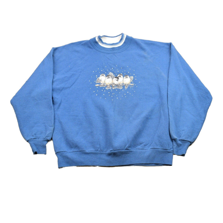 Vintage 1990s Morning Sun Birds Crewneck Sweatshirt Men's Large from propervintagecanada