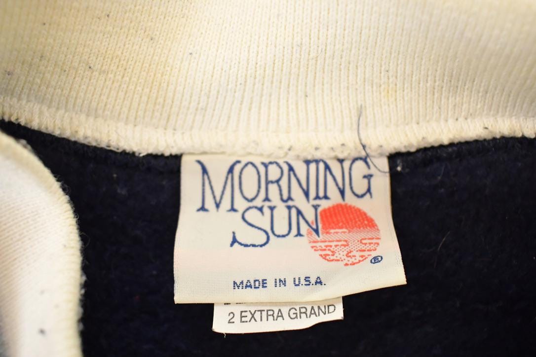 Vintage 1990s Morning Sun Blue Jays Graphic Print Double Collar Crewneck Sweatshirt Women's XXL from propervintagecanada