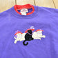 Vintage 1990s Morning Sun Cats Graphic Crewneck Men's XL from propervintagecanada