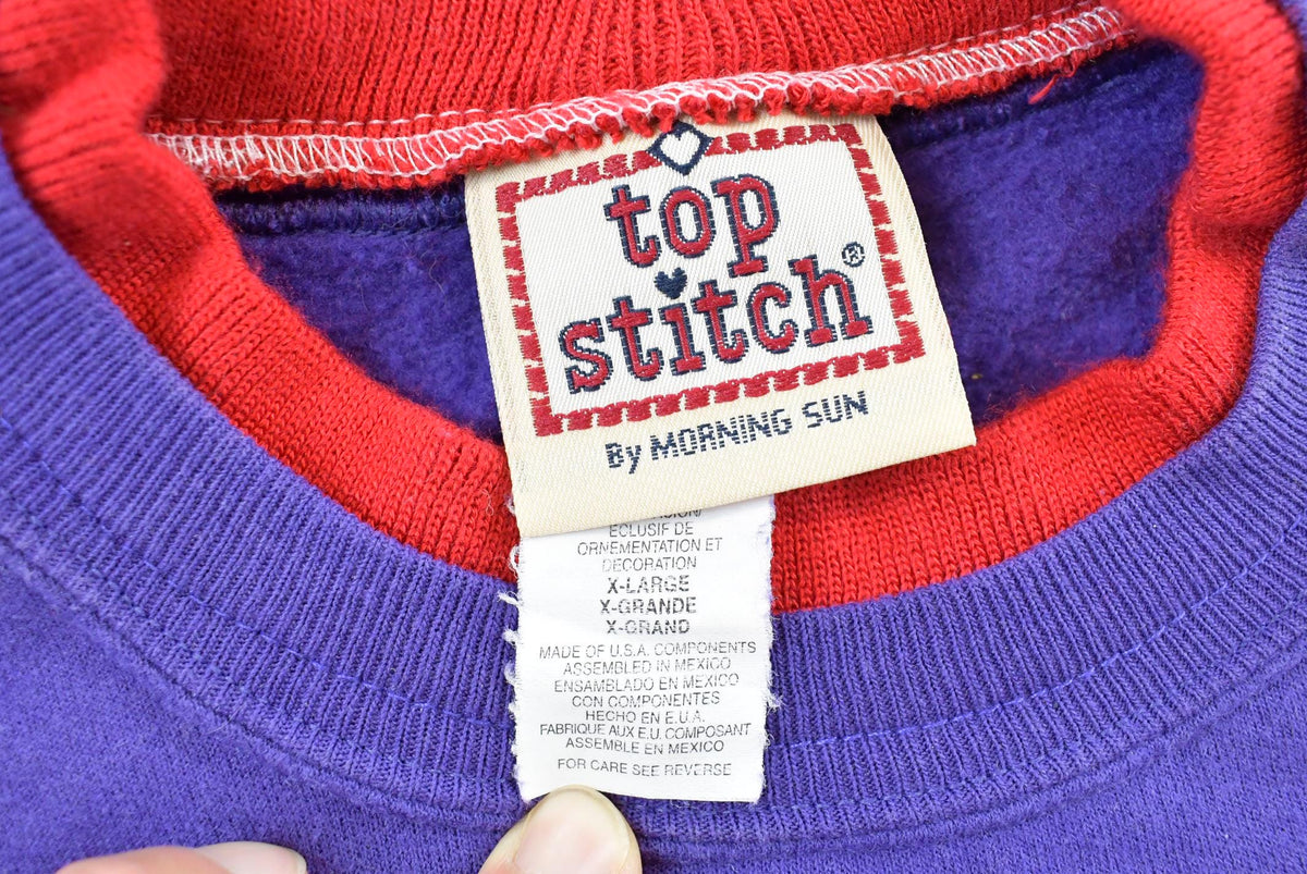 Vintage 1990s Morning Sun Cats Graphic Crewneck Men's XL from propervintagecanada