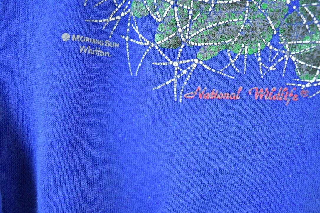 Vintage 1990s Morning Sun Floral Collared Souvenir Crewneck Sweatshirt Women's M from propervintagecanada