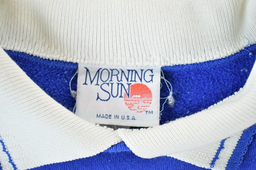 Vintage 1990s Morning Sun Floral Collared Souvenir Crewneck Sweatshirt Women's M from propervintagecanada