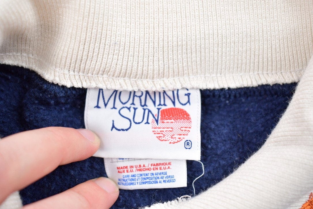 Vintage 1990s Morning Sun Floral Theme Crewneck Sweater from propervintagecanada