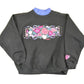 Vintage 1990s Morning Sun Floral Theme Graphic Print Double Collar Crewneck Sweatshirt Womens L from propervintagecanada