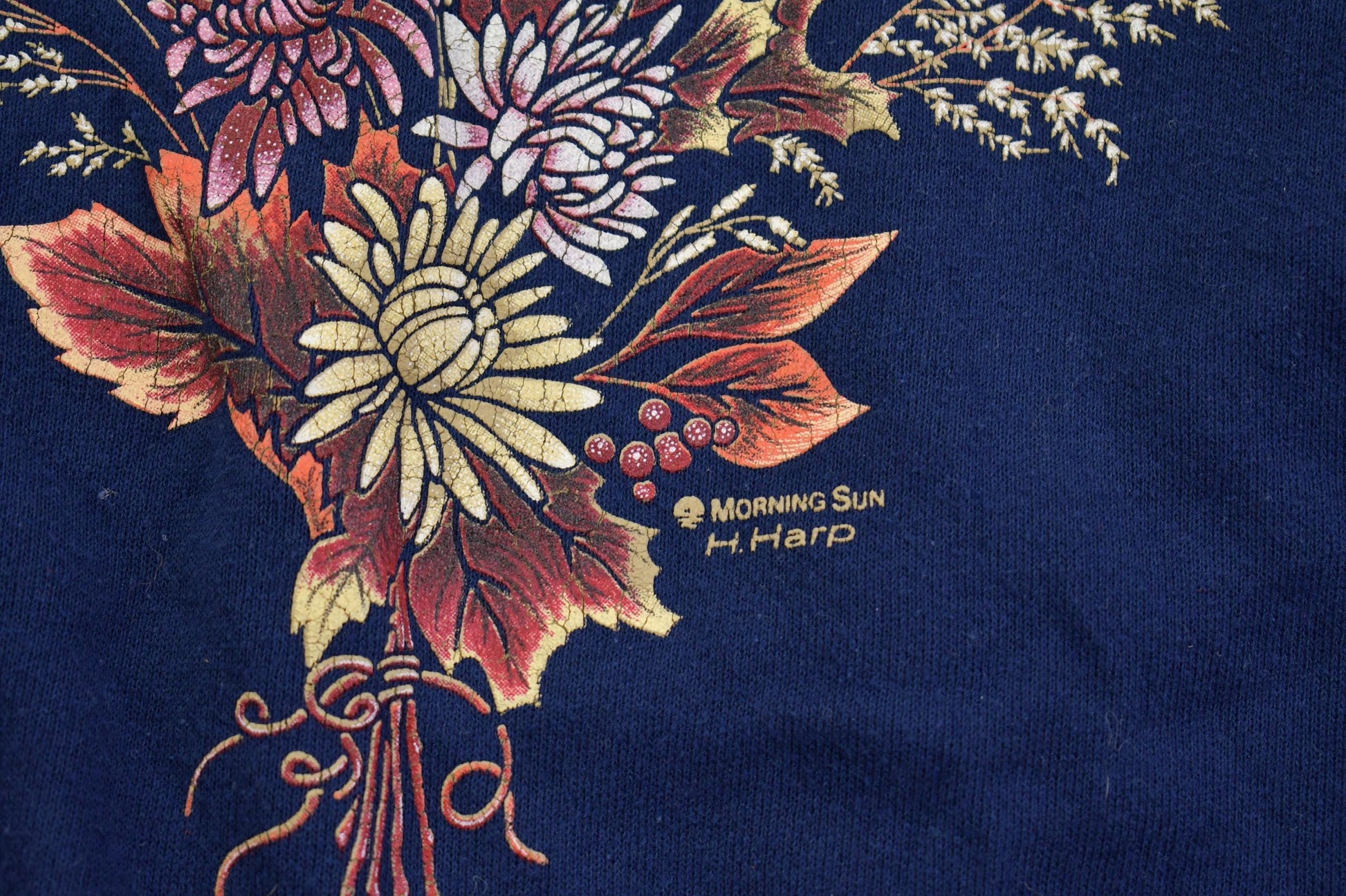 Vintage 1990s Morning Sun Flower Crewneck Sweatshirt Men's Large from propervintagecanada