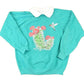 Vintage 1990s Morning Sun Hummingbird Graphic Print Collared Sweatshirt Women's L from propervintagecanada