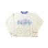 Vintage 1990s Morning Sun Petite Cute Floral Double Collar Crewneck Sweatshirt Women&
