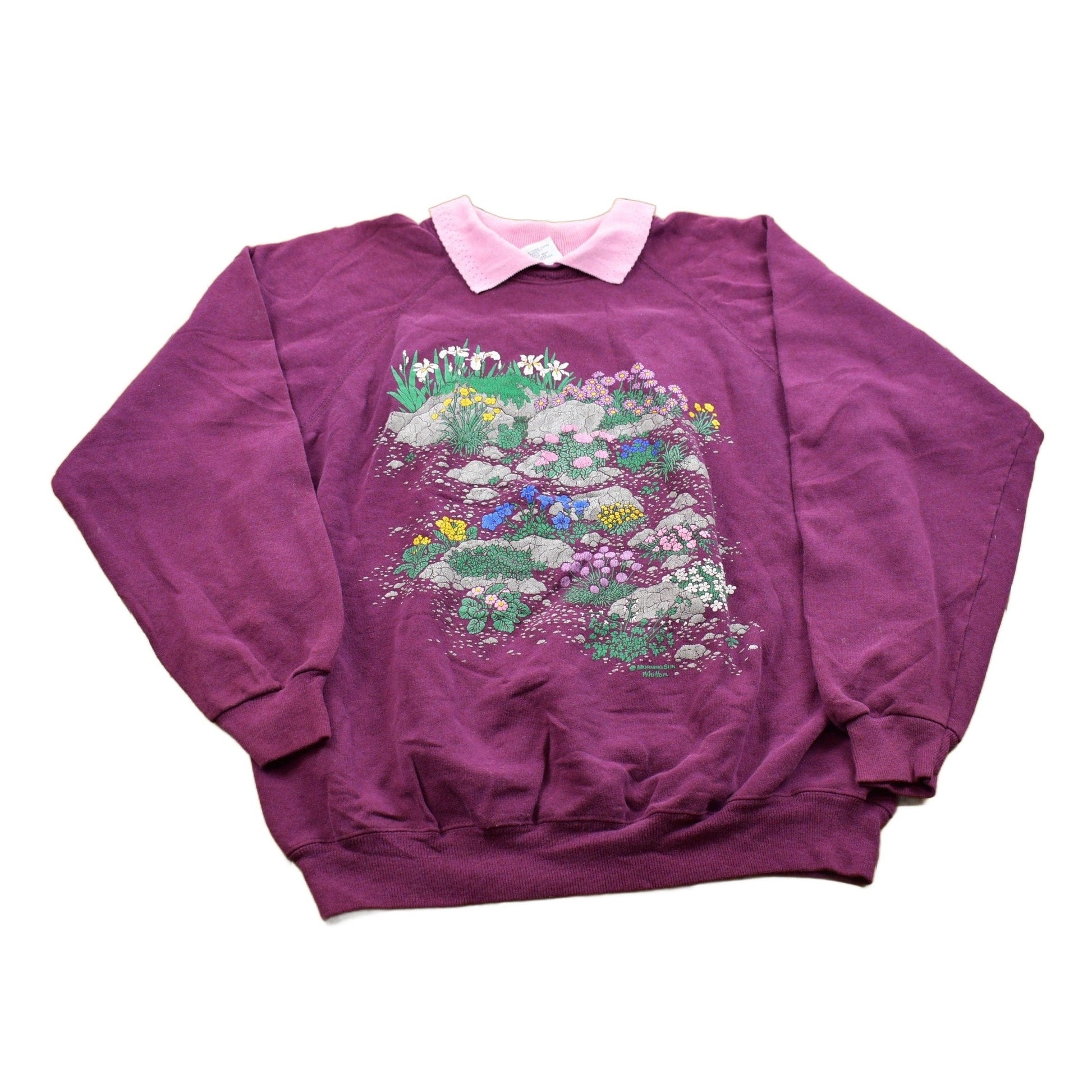 Vintage 1990s Morning Sun Whitton Crewneck Sweater Women's L from propervintagecanada