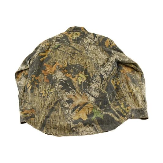 Vintage 1990s Mossy Oak Apparel Tree Camo Cloth Button Up Shirt Men's L from propervintagecanada