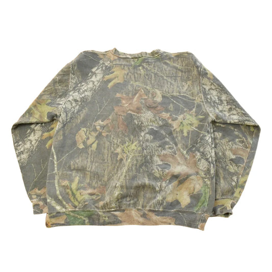 Vintage 1990s Mossy Oak Break Up Tree Camo Crewneck Sweatshirt Men's M from propervintagecanada