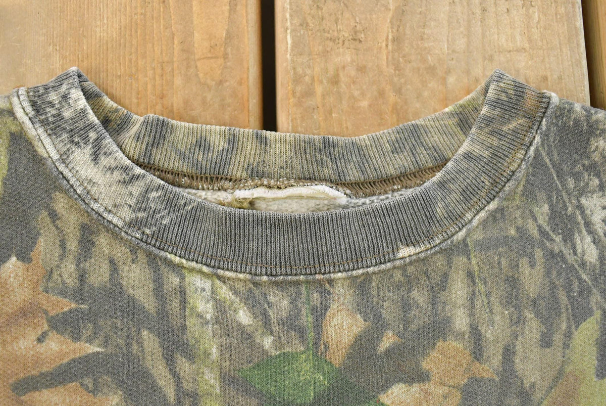 Vintage 1990s Mossy Oak Break Up Tree Camo Crewneck Sweatshirt Men's M from propervintagecanada