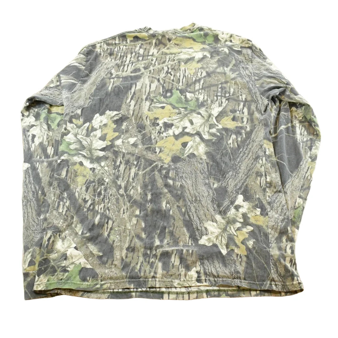 Vintage 1990s Mossy Oak Breakup Camo Long Sleeve T-Shirt Men's L from propervintagecanada