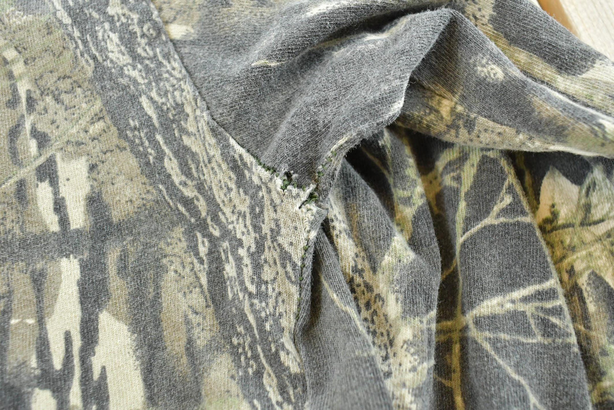 Vintage 1990s Mossy Oak Breakup Camo Long Sleeve T-Shirt Men's L from propervintagecanada
