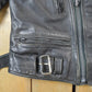 Vintage 1990s Motorcycle Leather Heavy Padded Biker Jacket Made In USA from propervintagecanada