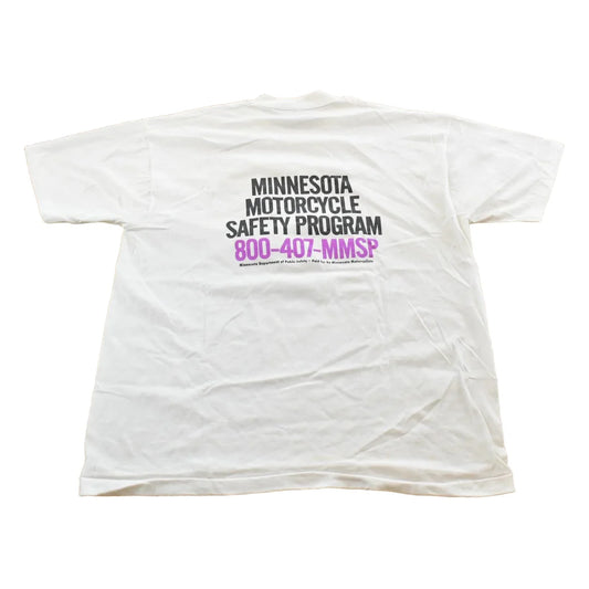 Vintage 1990s Motorcycle Safety Minnesota T-Shirt Men's XL from propervintagecanada