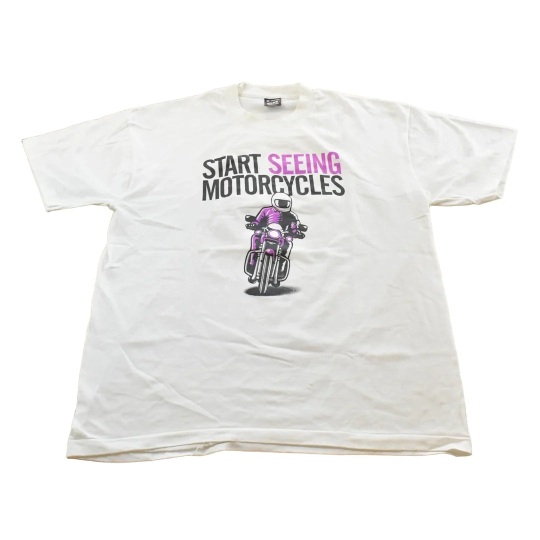 Vintage 1990s Motorcycle Safety Minnesota T-Shirt Men's XL from propervintagecanada