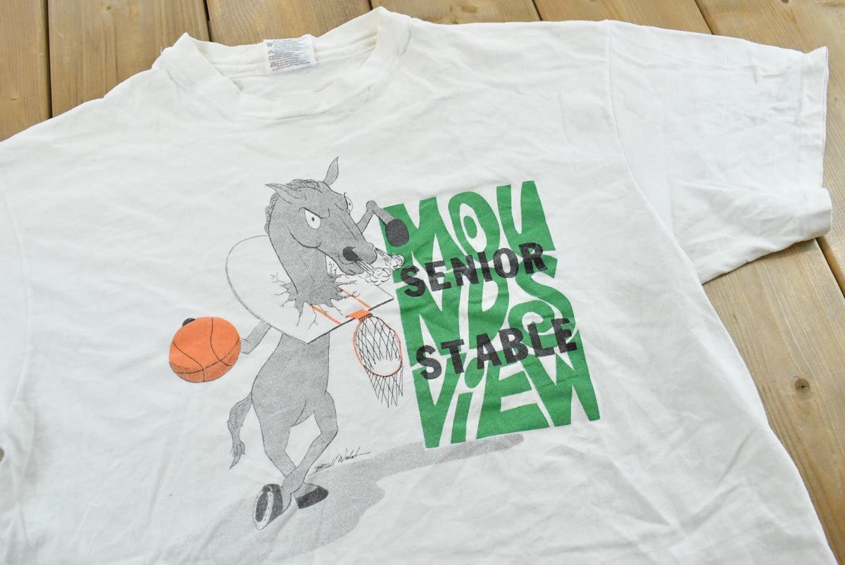 Vintage 1990s Moundsview Senior Stable Basketball T-Shirt Men's L from propervintagecanada