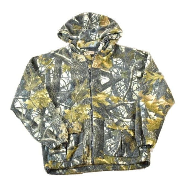 Vintage 1990s Mountain Ridge Realtree Camo Hooded Fleece Sweater Men's Large from propervintagecanada
