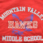 Vintage 1990s Mountain Valley Hawks Collegiate Hoodie Men's Small from propervintagecanada